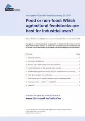 nova paper  on biobased economy  Food or nonfood Which
