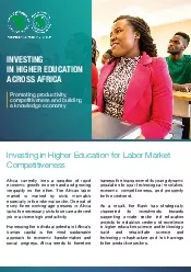 IN HIGHER EDUCATION ACROSS AFRICAPromoting productivity