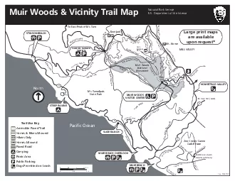 Muir Woods  Vicinity Trail MapNational Park ServiceUS Department of th