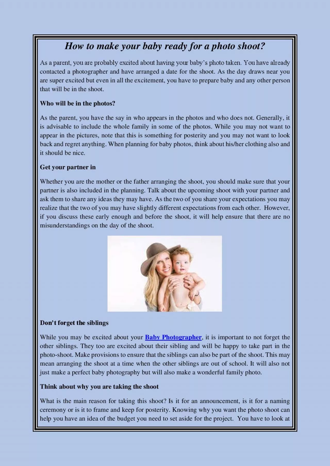 PDF-How to make your baby ready for a photo shoot?