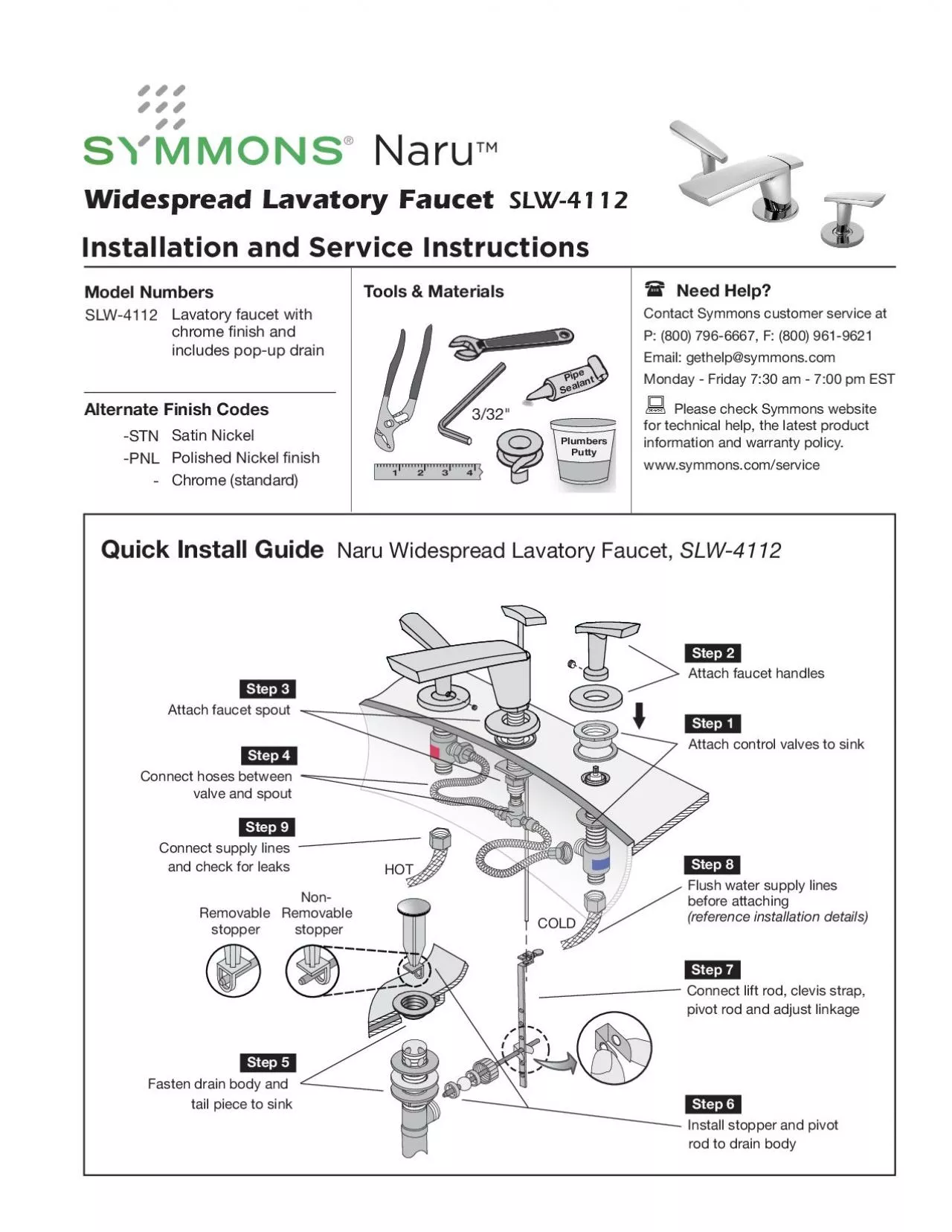 PDF-Fasten drain body and tail piece to sink