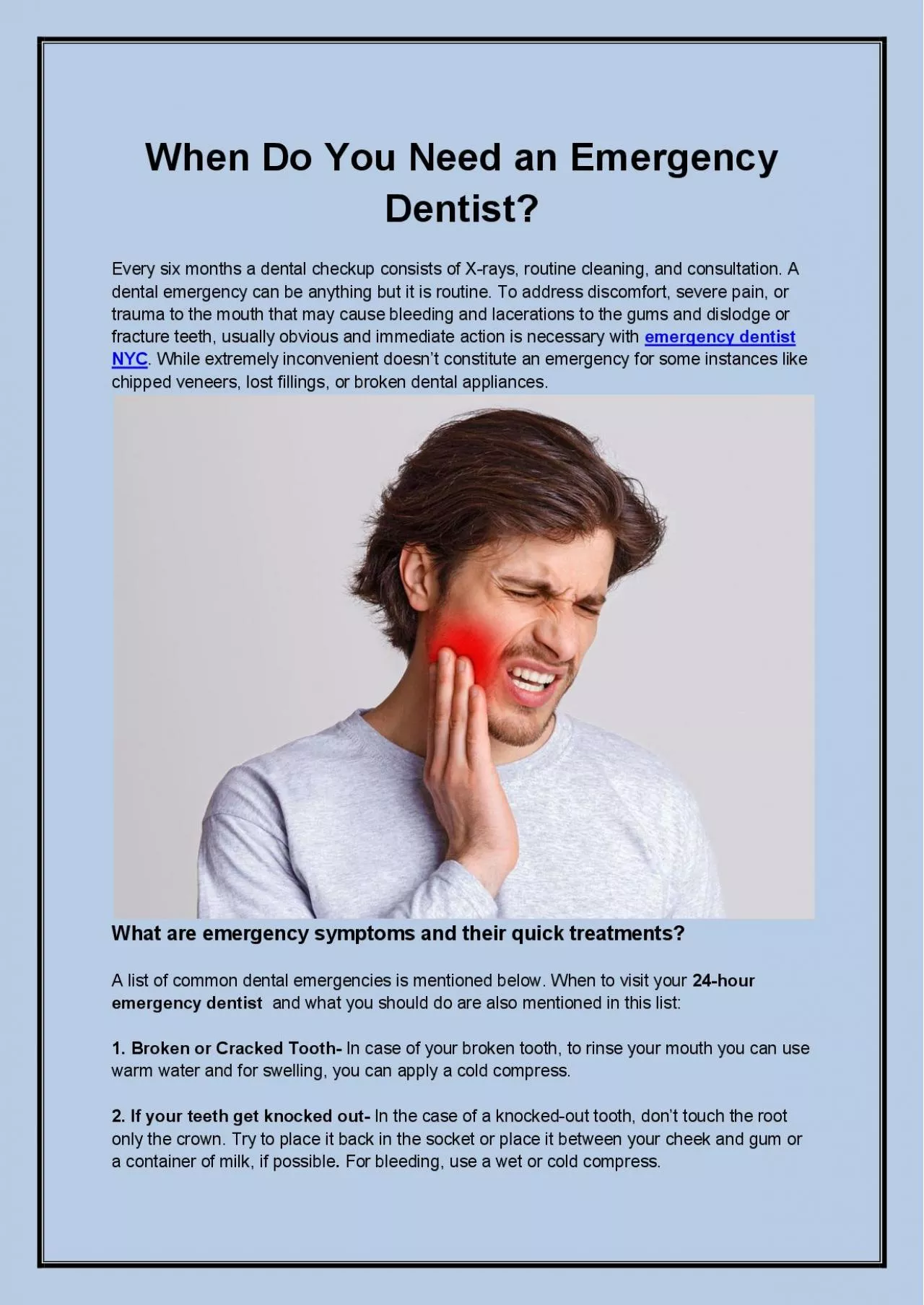 PDF-When Do You Need an Emergency Dentist?