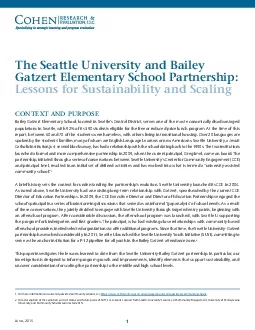 Gatzert Elementary School Partnership CONTEXT AND PURPOSE Bailey Gatze