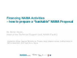 Financing NAMA Activities