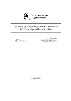 LearningofsinglelayerneuralnetworksReLUvssigmoidalactivation