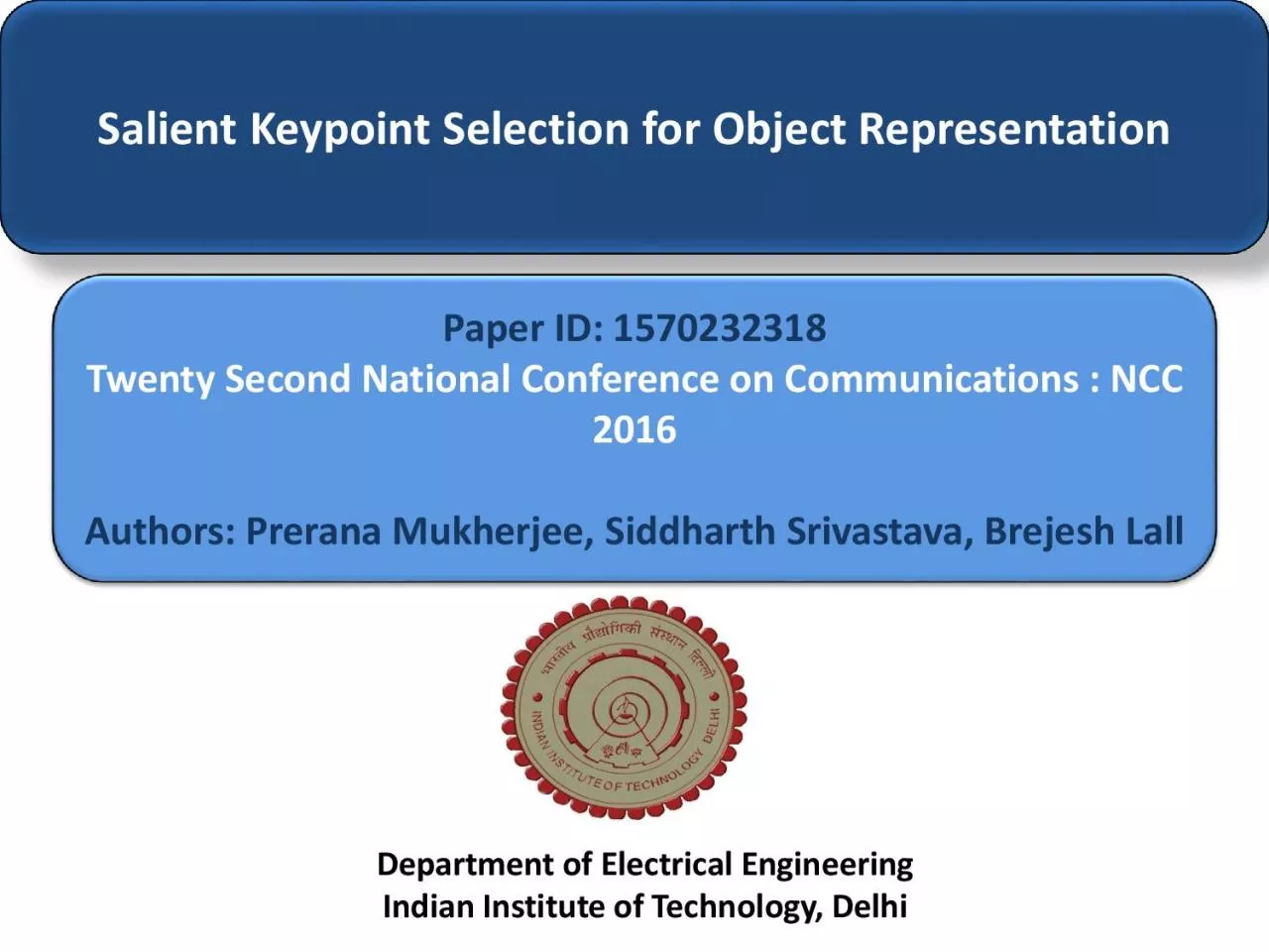 PDF-Selection for Object Representation