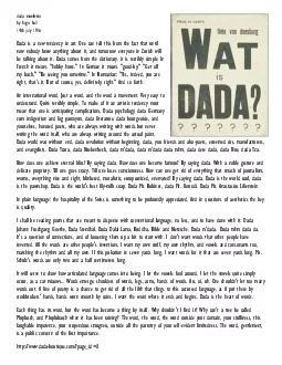 dada manifesto