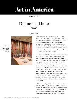 Elizabeth Buhe 145Duane Linklater146 Art in America Reviews 17 March 2