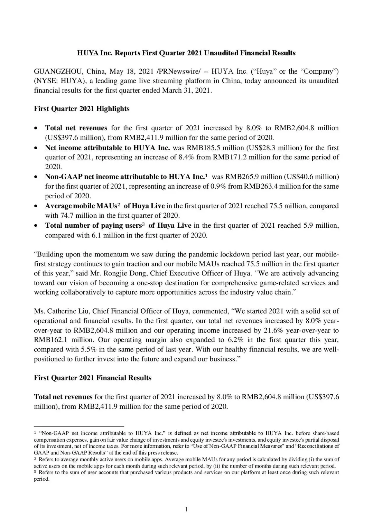 PDF-HUYA Inc Reports