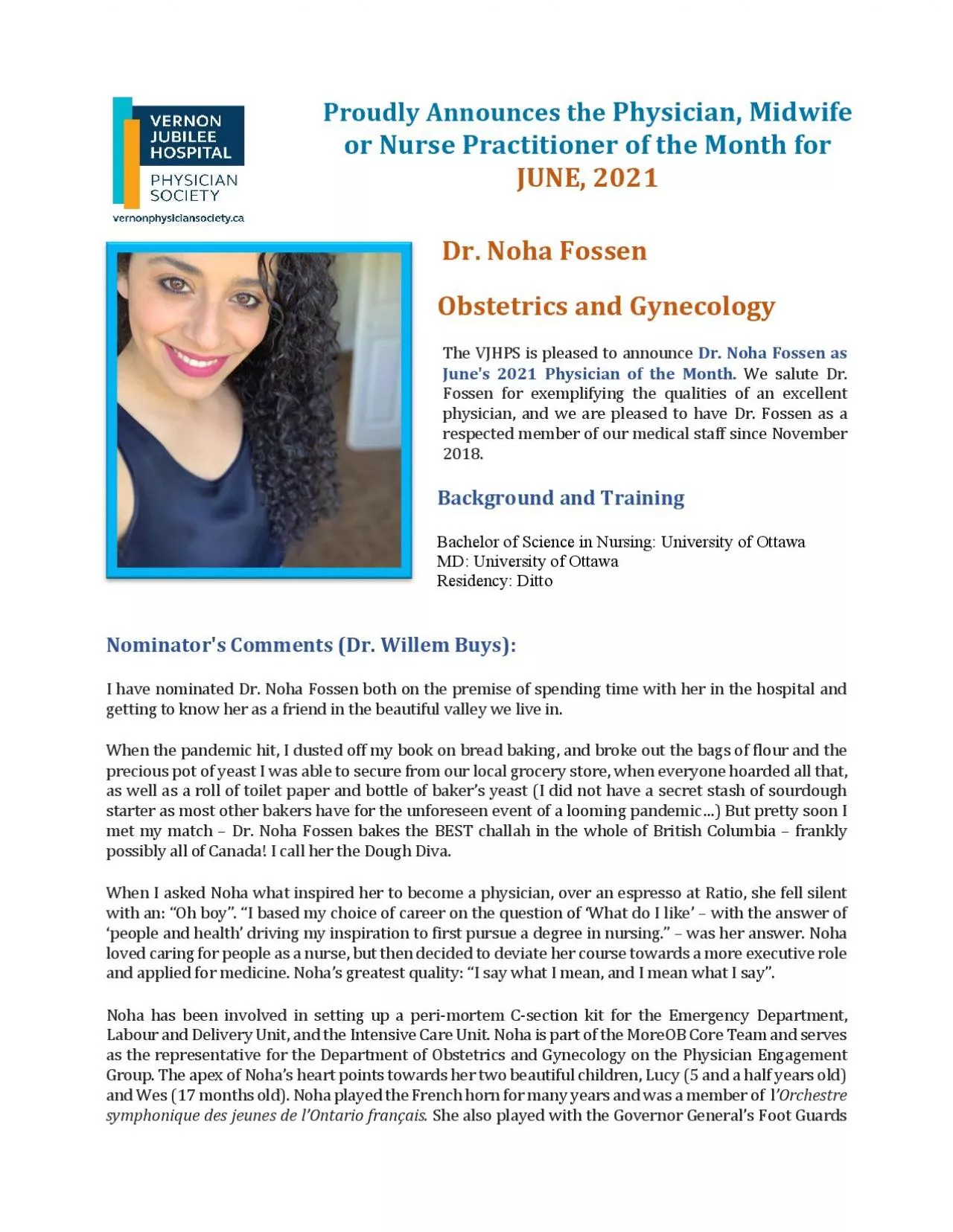 PDF-Dr Noha FossenObstetrics and GynecologyThe VJHPS pleased to announce D