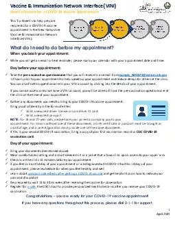 PDF-Vaccin Immunization Network Interface VINI