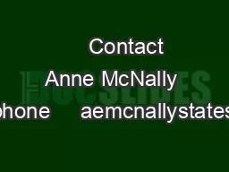      Contact Anne McNally Telephone     aemcnallystatestreet