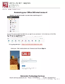PDF-Accessing your Office 365 email account Students can access be able to