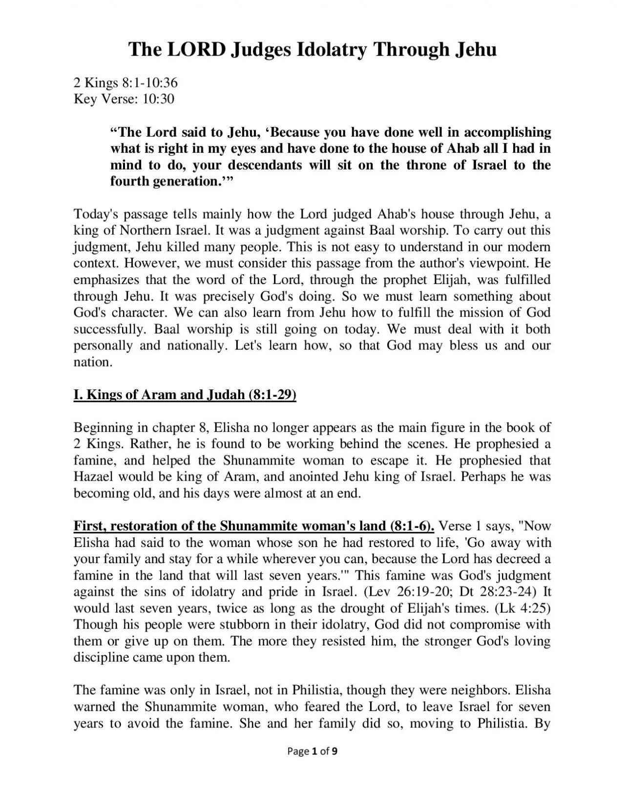 PDF-The LORD Judges Idolatry Through Jehu