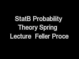 StatB Probability Theory Spring  Lecture  Feller Proce