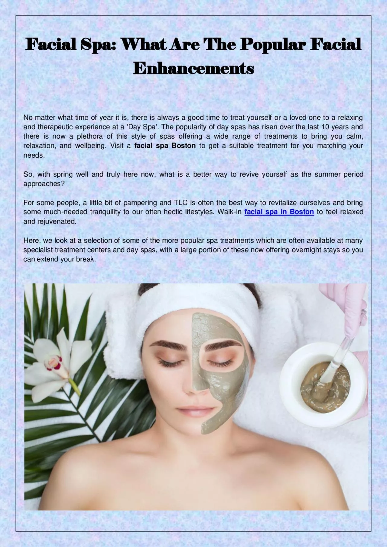 PDF-Facial Spa What Are The Popular Facial Enhancements