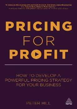 [EPUB] -  Pricing for Profit: How to Develop a Powerful Pricing Strategy for Your Business