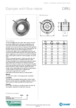 Damper with flow meterDIRU