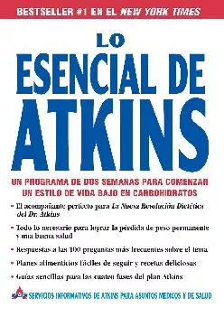[DOWNLOAD] Lo Esencial de Atkins: Un programa de dos semanas para comenzar un estilo de