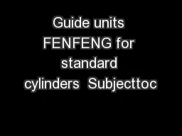 Guide units FENFENG for standard cylinders  Subjecttoc