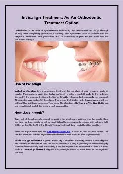 Invisalign Treatment: As An Orthodontic Treatment Option