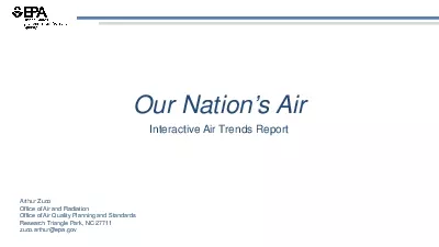 Our Nation146s AirInteractive Air Trends ReportArthur ZucoOffice of Ai