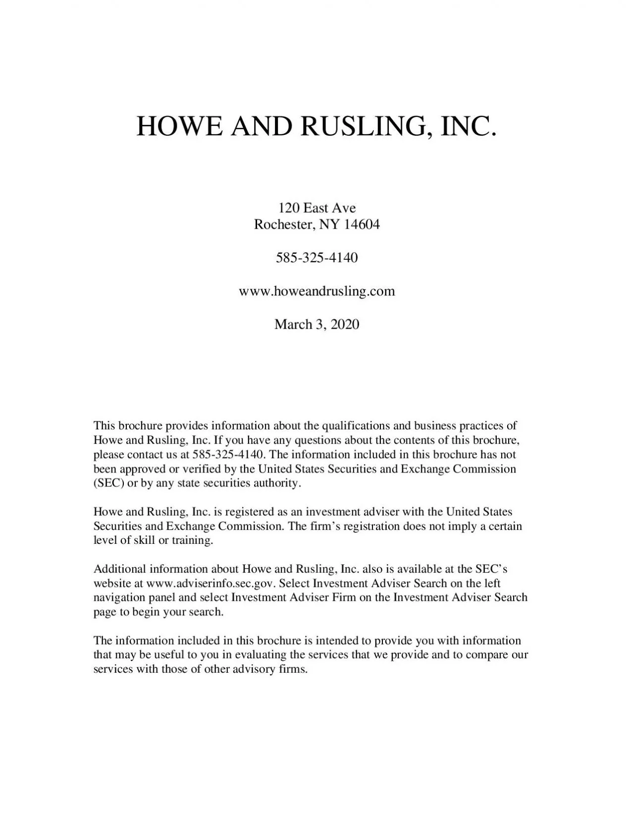 PDF-HOWE AND RUSLING INC 120 East Ave Rochester NY 14604 5853254140 wwwh