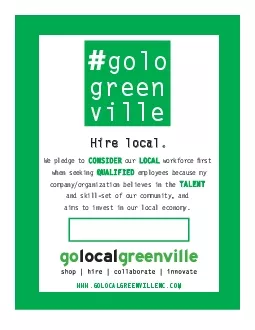 gologreenvilleWe pledge to