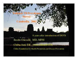 Ikushi OnozakiMD MPHChiba AntiTBAssociationJATAChiba Foundation for