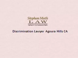 Discrimination Lawyer Agoura Hills CA