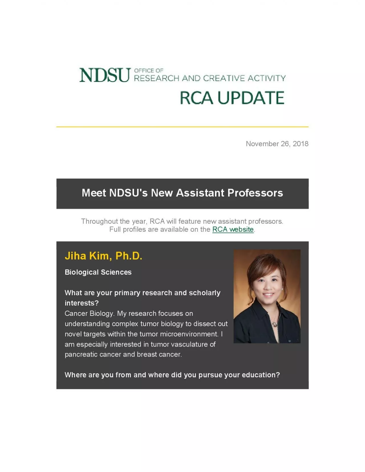 PDF-Meet NDSUs New Assistant Professors