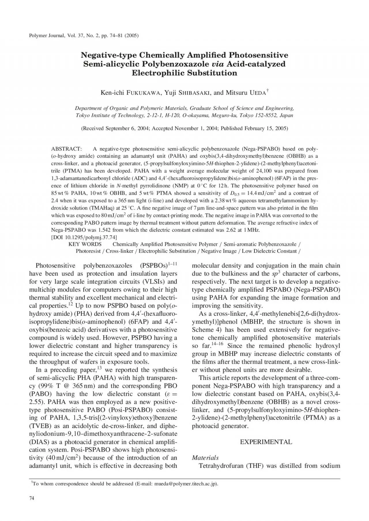 PDF-NegativetypeChemicallyAmpliedPhotosensitiveSemialicyclicPolybenzoxaz