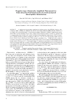 NegativetypeChemicallyAmpliedPhotosensitiveSemialicyclicPolybenzoxaz