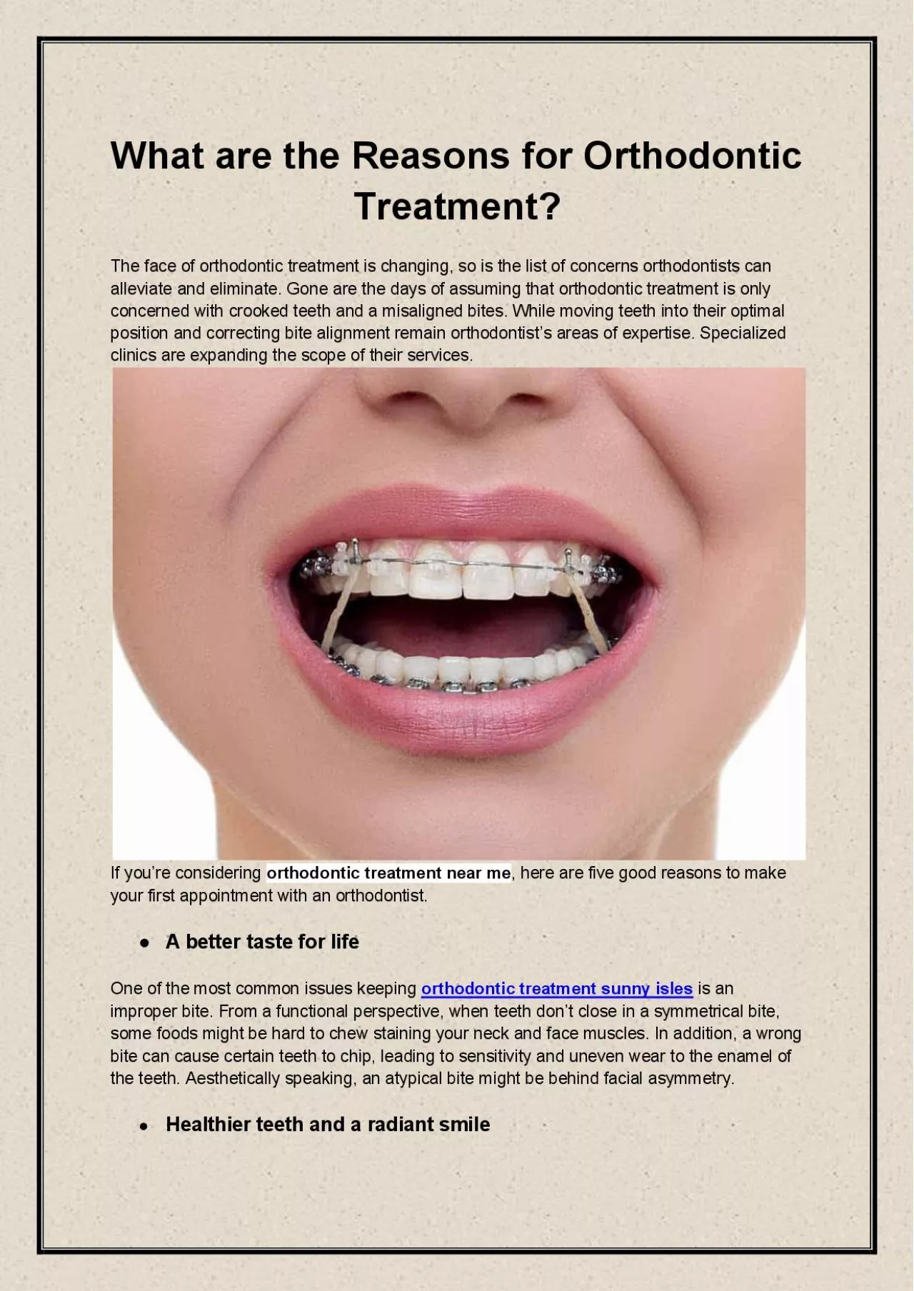 PDF-What are the Reasons for Orthodontic Treatment?