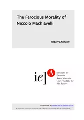 The Ferocious Morality of Niccolo Machiavelli Robert