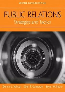 [DOWNLOAD] -  Public Relations: Strategies and Tactics, Updated Edition -- Books a la