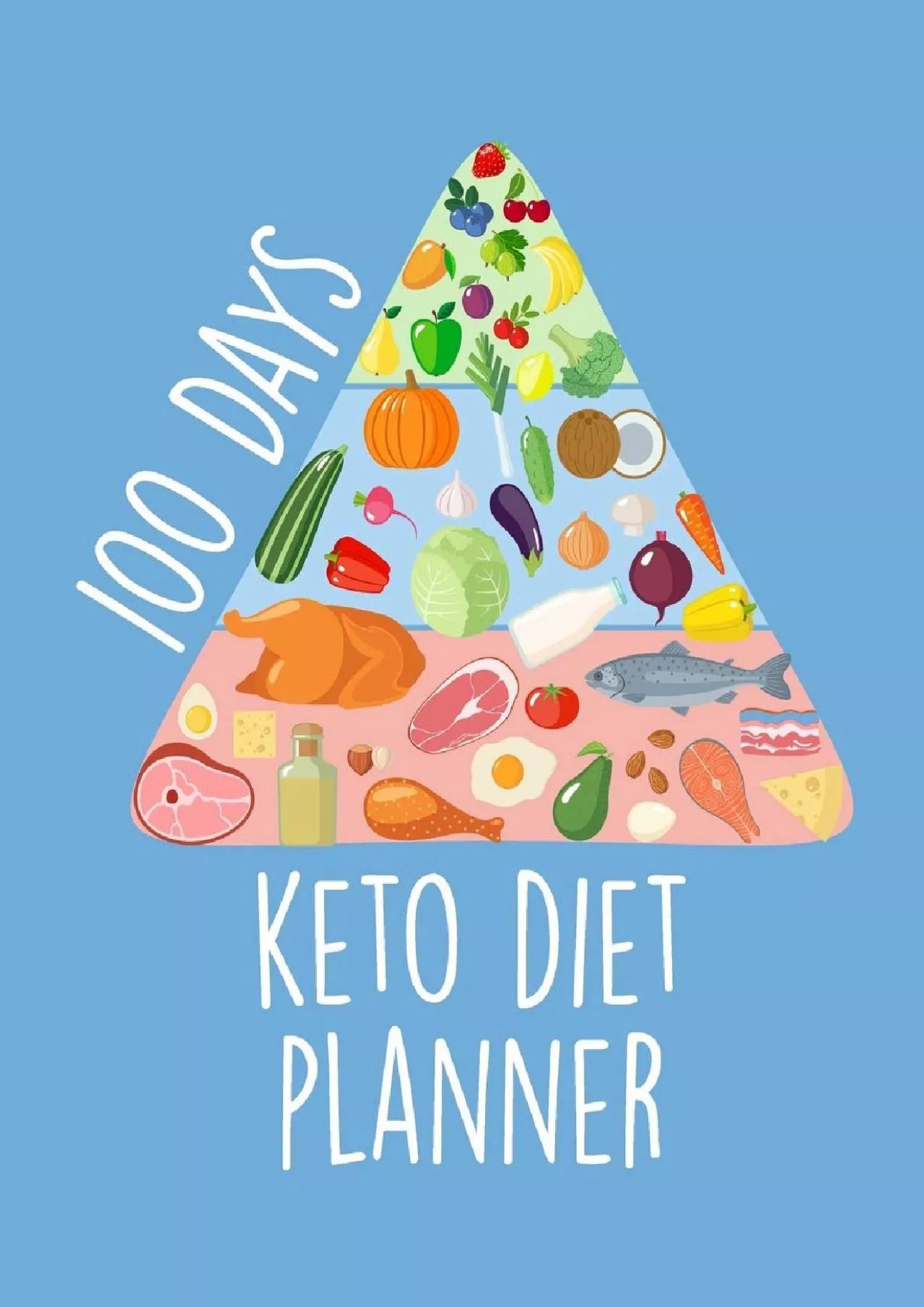 PDF-100 Days Keto Diet Journal: Ketogenic Diet Challenge for Rapid Weight Loss - Meal Planner