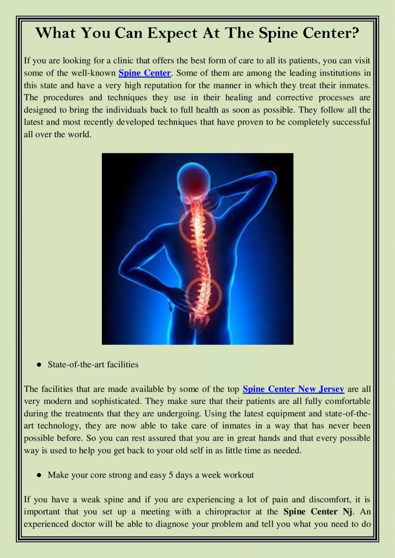 PDF-What You Can Expect At The Spine Center?