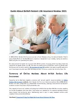 Guide About British Seniors Life Insurance Review 2021 - Mountview Financial Solutions