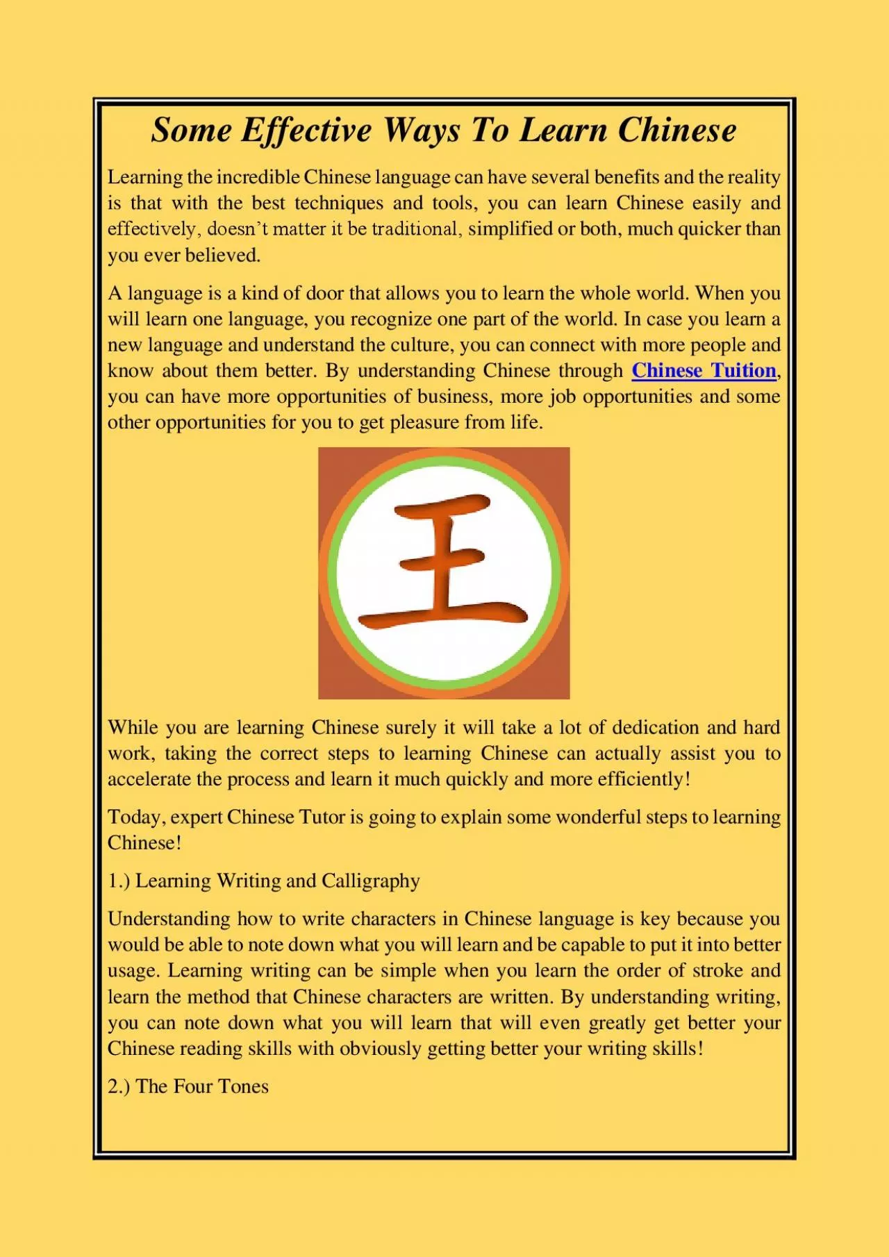 PDF-Some Effective Ways To Learn Chinese