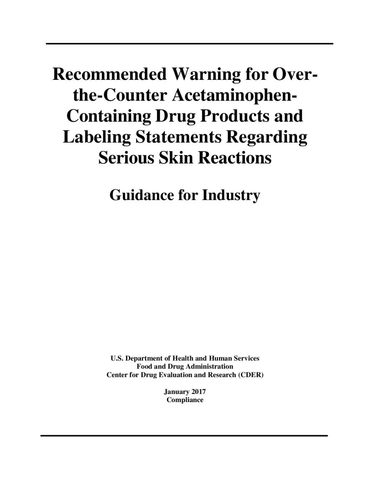 PDF-Recommended WarningforOvertheCounterAcetaminophenContaining rug Produc