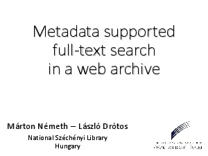 Metadata supported