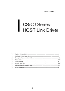 CSCJ Series HOST Link Driver    GPPro EX DevicePLC Connection Manua