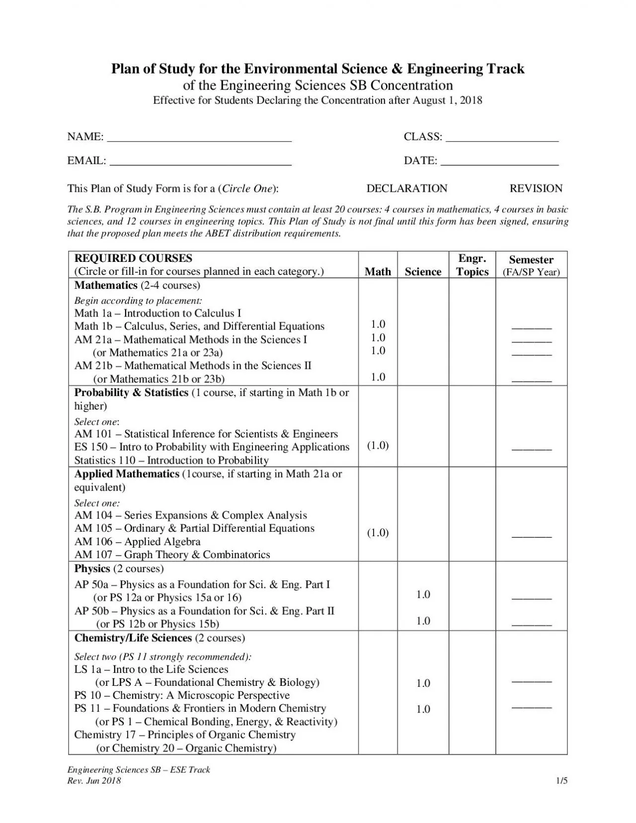 PDF-x0000x0000Engineering Sciences SB ESE TrackRev 201Plan of Study for th