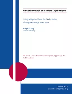 October 2016Discussion Paper ES 165Harvard Project on Climate Agreeme