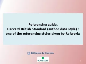 ReferencingguideHarvard British Standard authordate style  oneof the r