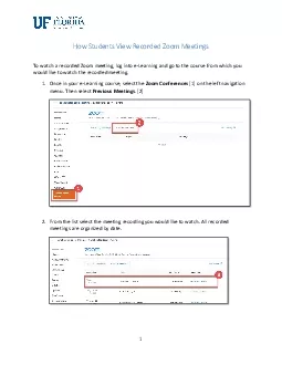 How tudents ew ecorded Zoom eetingsTo watch a recorded Zoom meeting lo