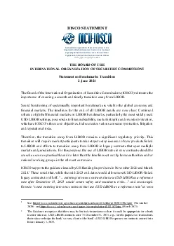 IOSCO STATEMENT