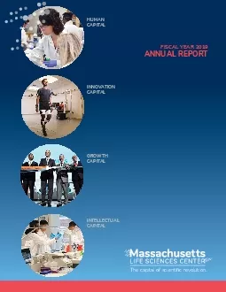 Fiscal Year 2019 Annual Report   Massachusetts Life Sciences Center