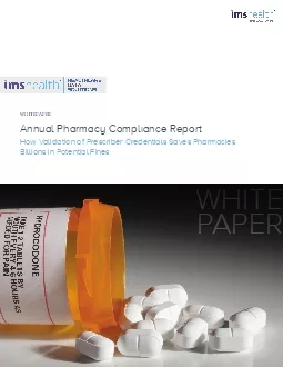 Annual Pharmacy Compliance Report